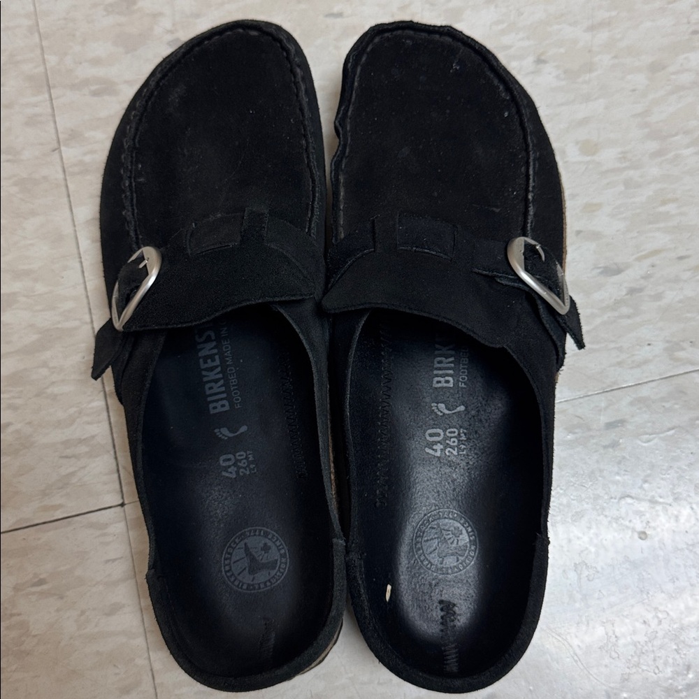 Birkenstock Buckley Suede Leather Clogs